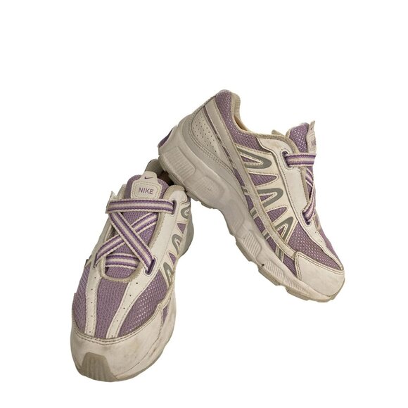 Nike 336470 kids Size 2Y White Lavender Mesh hook loop closure Athletic Sneaker - Picture 1 of 8